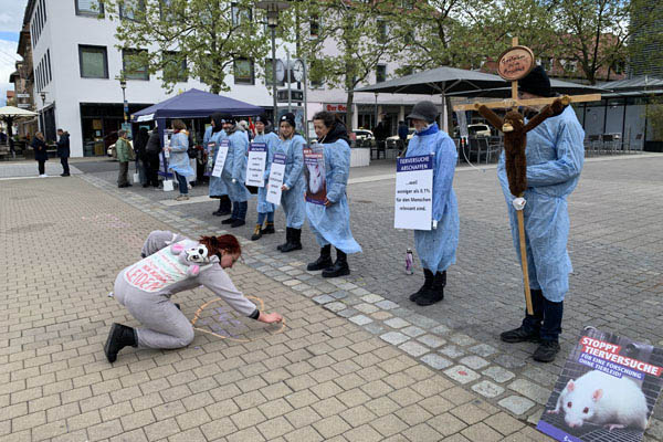 Aktionstag gegen Tierversuche in Erlangen