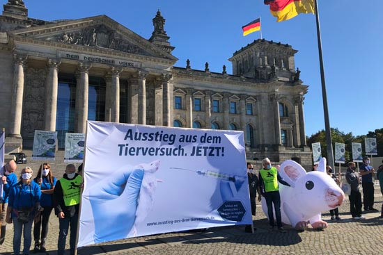 Aktion zum Ausstieg aus dem Tierversuch